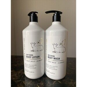 Goat Milk Almond Body Wash & Body Lotion Hydration 33.8 oz Made in Italy